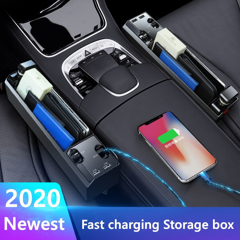 Organizador Universal de Carga Rápida para Asiento de Coche con Almacenamiento