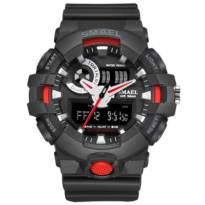 SMAEL 1642-2 Brand Luxury Cowboy Sport Watch New Men Military Watches Analog Army Digital Writwatch 8001 Waterproof Clock Men's Watch - Korvel