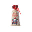 Christmas gift bag, letter printed Santa Claus home decoration, plaid linen red wine set - Korvel