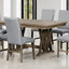 Ensemble de salle à manger TOPMAX en bois massif de style mid-century de 7 pièces
