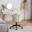 Silla de Oficina en Forma de Flor de Terciopelo con Giro