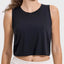 Drawstring Cutout Round Neck Active Tank - Korvel