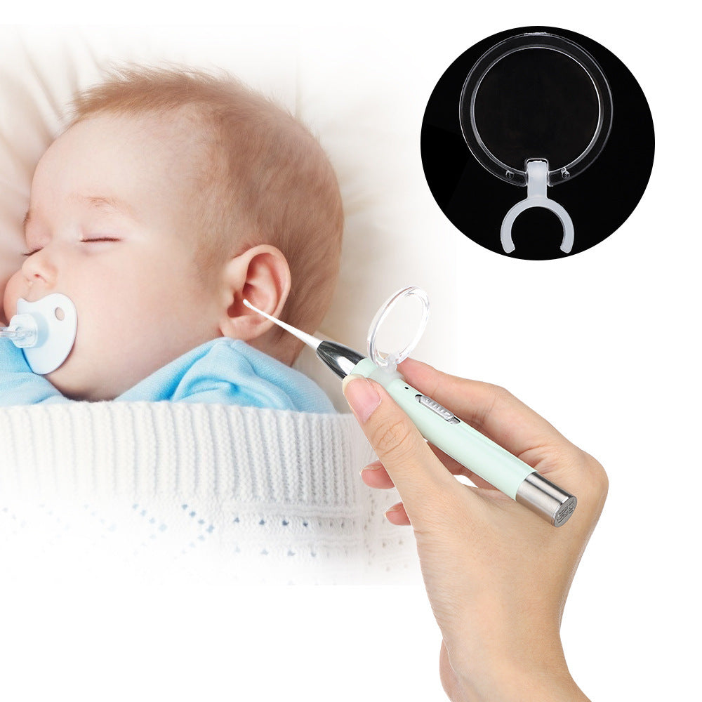 Illuminated Ear Scoop Ear Cleaner Pick Earmuff Ear Pick Visual Ear Scoop Children's Luminous Earwax Tweezers Set - Korvel