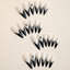Milky white powder gradient long drop-shaped manicure, high-end fake nail patch wearable nail patch - Korvel