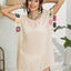Tassel Boat Neck Flutter Sleeve Cover Up
