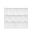 Elegant 10-Shelf Bookcase in White