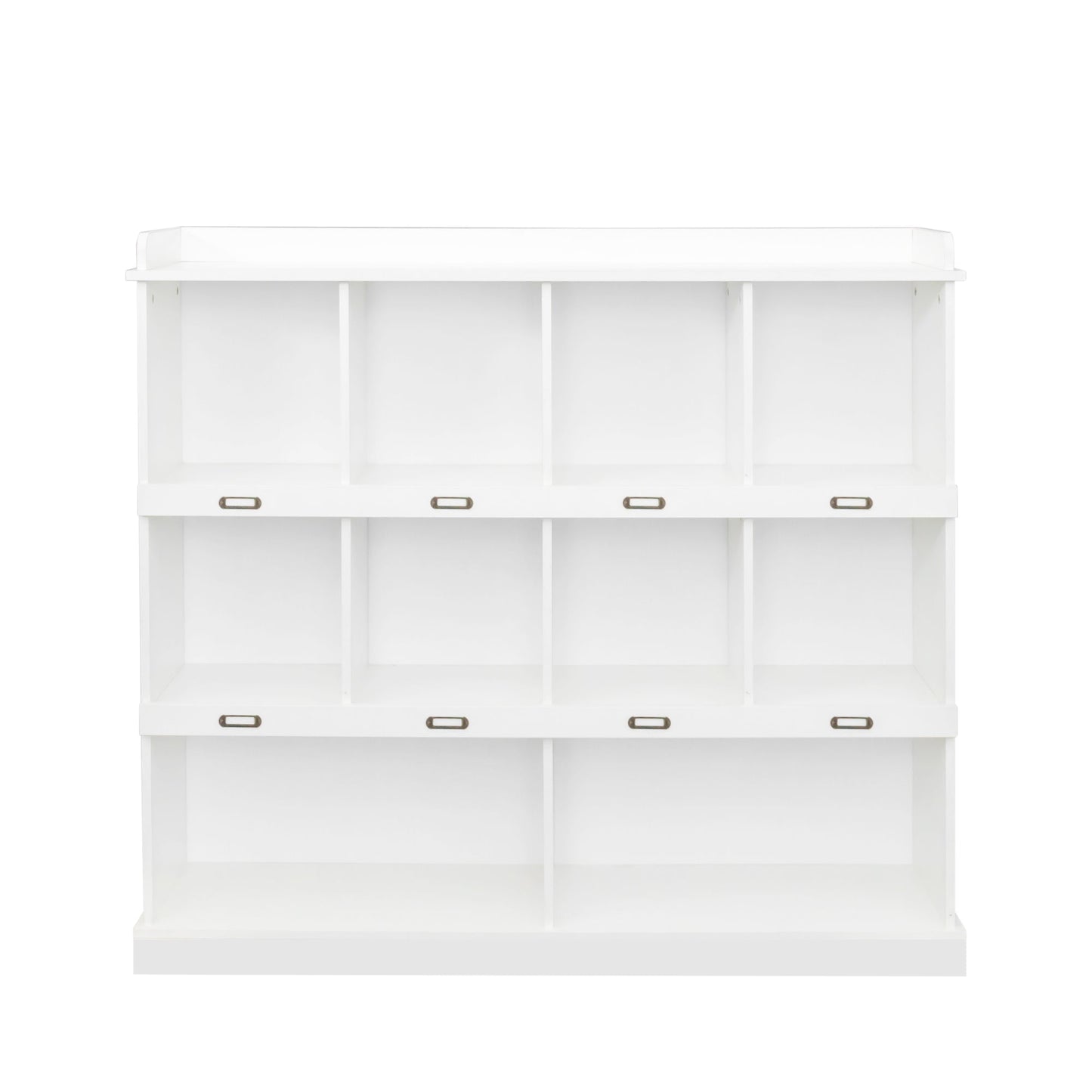 Elegant 10-Shelf Bookcase in White