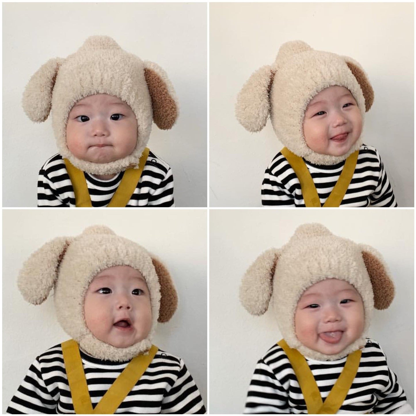 Baby Hat Warm In Autumn And Winter Baby Rabbit Ears Plush Korean Version Ear Cap Baby Hat Cute - Korvel