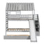 Lit superposé jumeau sur jumeau avec trundle et toboggan - Gris