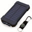 For Smartphone with LED Light Solar Power Bank Waterproof 20000mAh Charger 2 USB Ports External Charger Powerbank - Korvel
