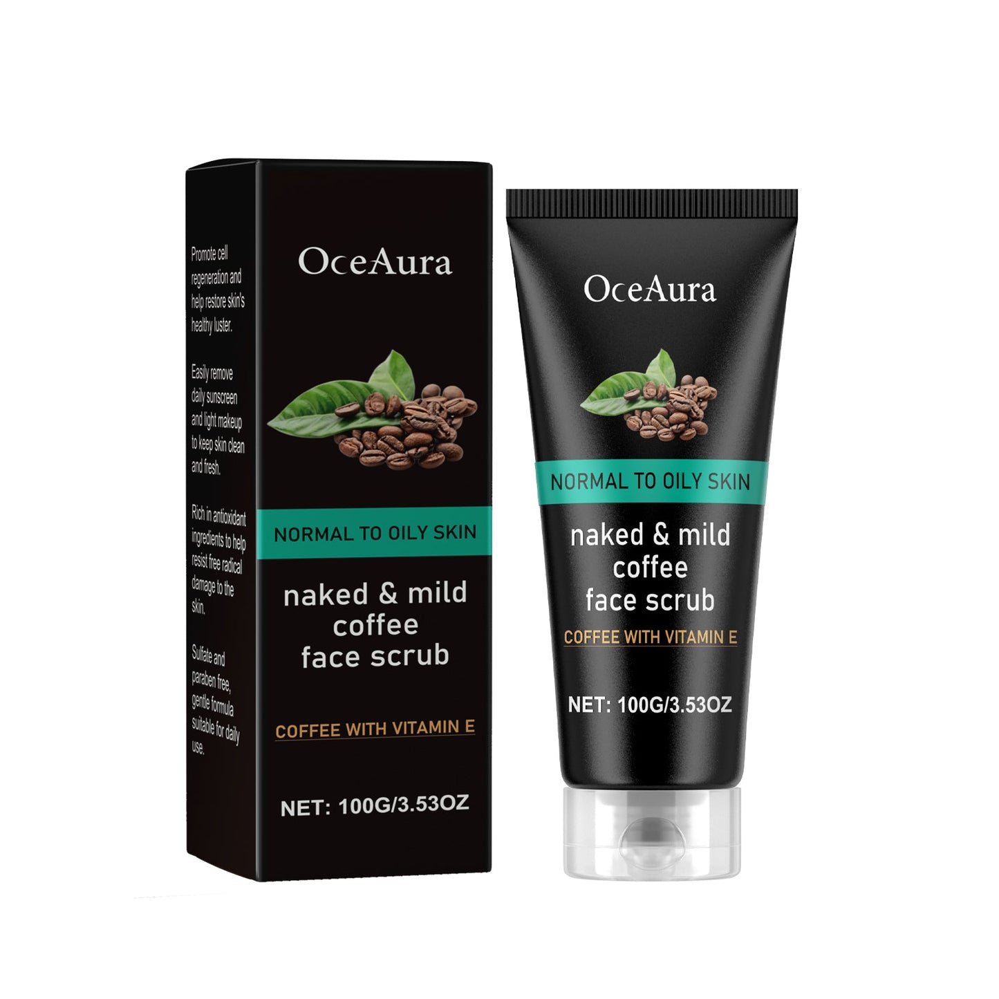 Caffeine Cleanser Gentle Exfoliating Blackhead Facial Treatment Pore-Clearing Cleanser - Korvel