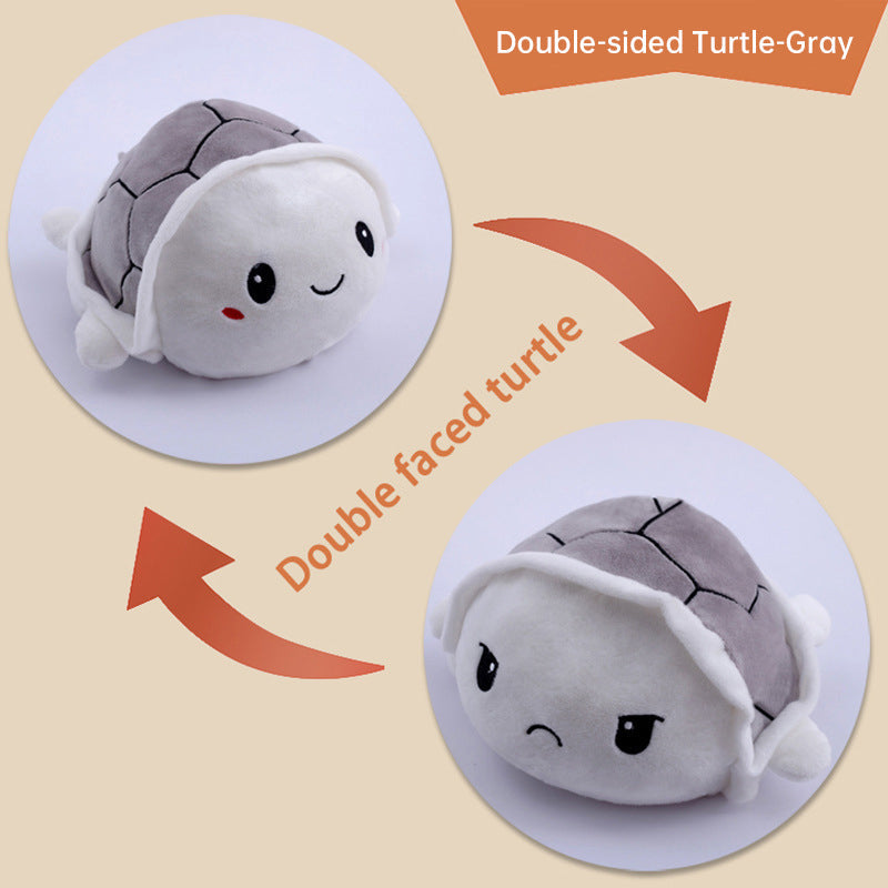 Flip Little Turtle Plush Toy Doll Double-sided Octopus Doll Flip Side Doll Toy - Korvel