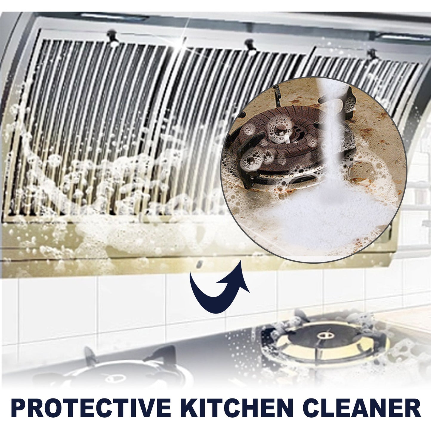 Kitchen Cleaning Detergent Powder, Stove Hood Kitchen Utensils Heavy Oil Cleaning Decontamination Detergent - Korvel
