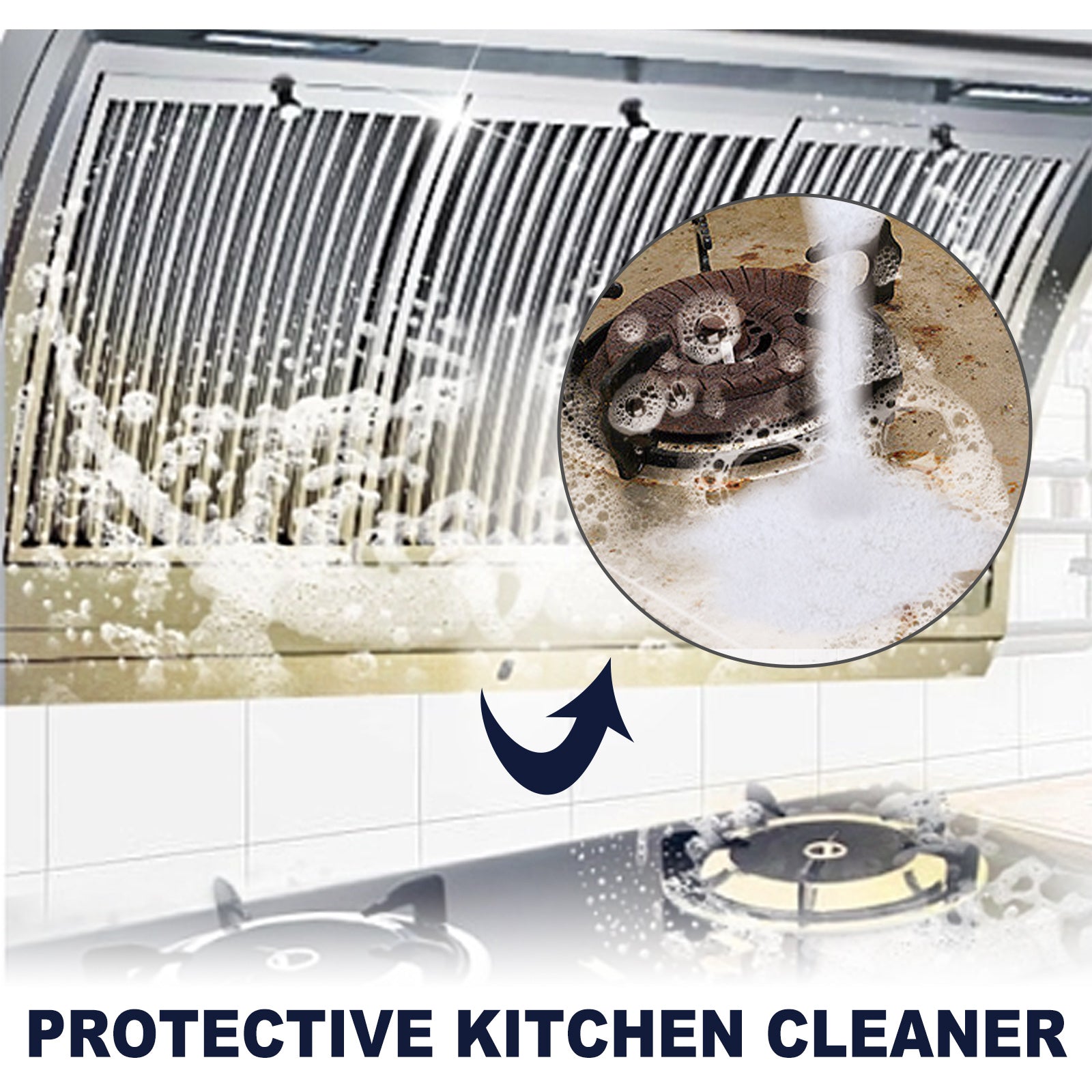Kitchen Cleaning Detergent Powder, Stove Hood Kitchen Utensils Heavy Oil Cleaning Decontamination Detergent - Korvel