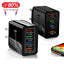 3.1A 4usb Mobile Phone Charger Travel Charger Charging Plug European Regulation Charging Head Charging Plug - Korvel