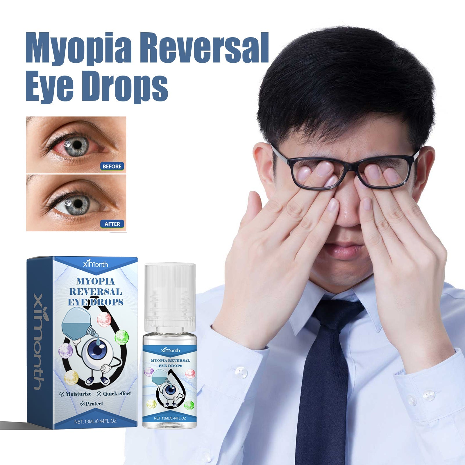 Myopia Reversal Eye Drops, Relieve Eye Discomfort Repair Eye Fatigue And Dry Eye Moisturizing Lotion - Korvel