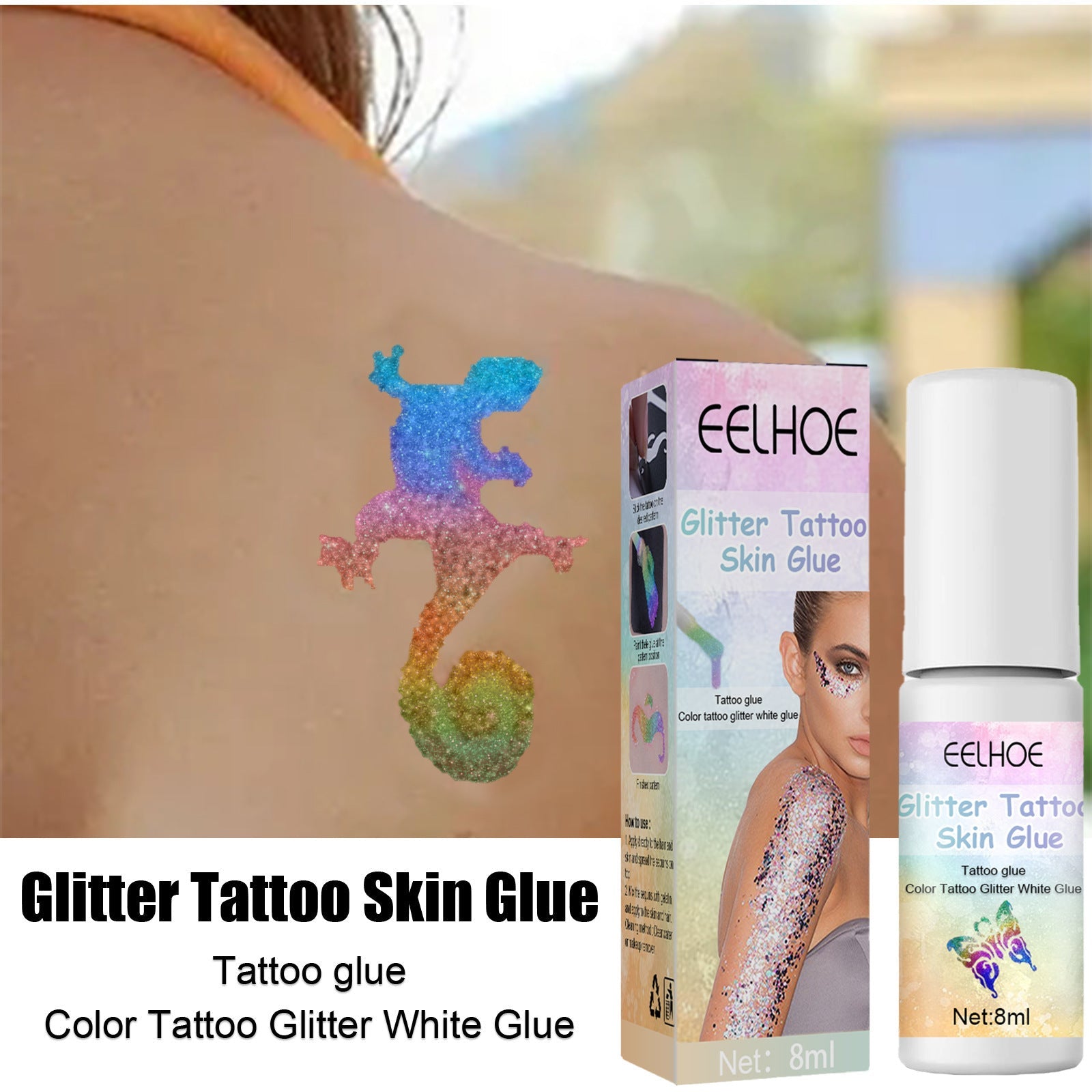 Flash Tattoo Skin Glue Painting Eye Makeup Glitter Glitter Face Body Skin Tattoo Glue - Korvel