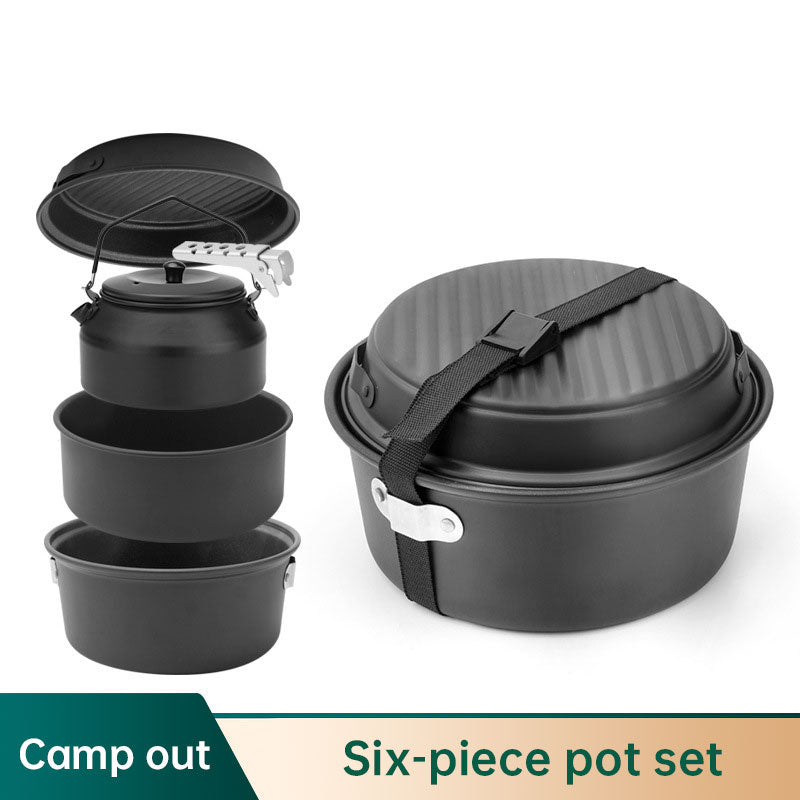 Lightweight Non-Stick Camping Pot Set for Outdoor Adventures