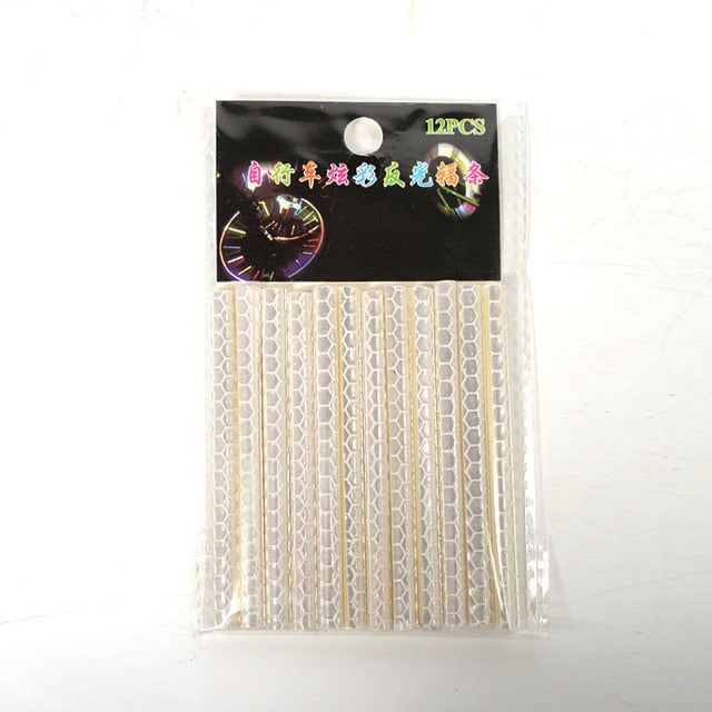 12Pcs Reflective Bicycle Spoke Clips for Safety