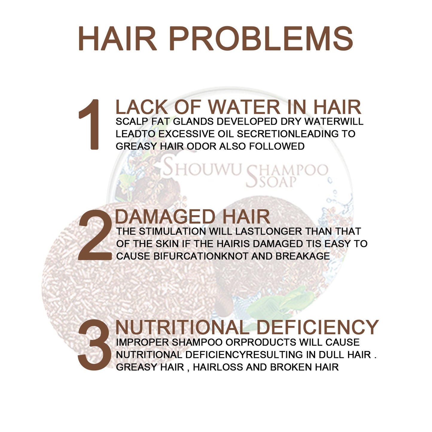 Polygonum Multiflorum Nourishing Shampoo Cake