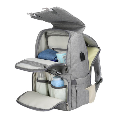 Baby Diaper Bag With USB Interface Large baby nappy changing Bag Mummy Maternity Travel Backpack for mom Nursing bags - Korvel