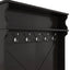 Hall tree with roof rack and storage platform, corridor shoe cabinet with sliding door, clothes hanger with 5 hooks black - Korvel