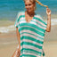 Tassel Openwork Striped V-Neck Cover Up - Korvel
