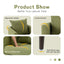 Silla Barrel Verde Oliva - Sillón de Tela Moderna