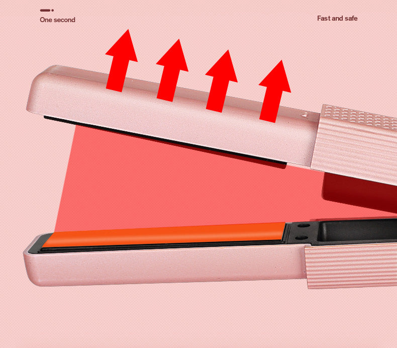 Small hair straightener for both straight and curly hair, portable straightening iron for dormitory students - Korvel
