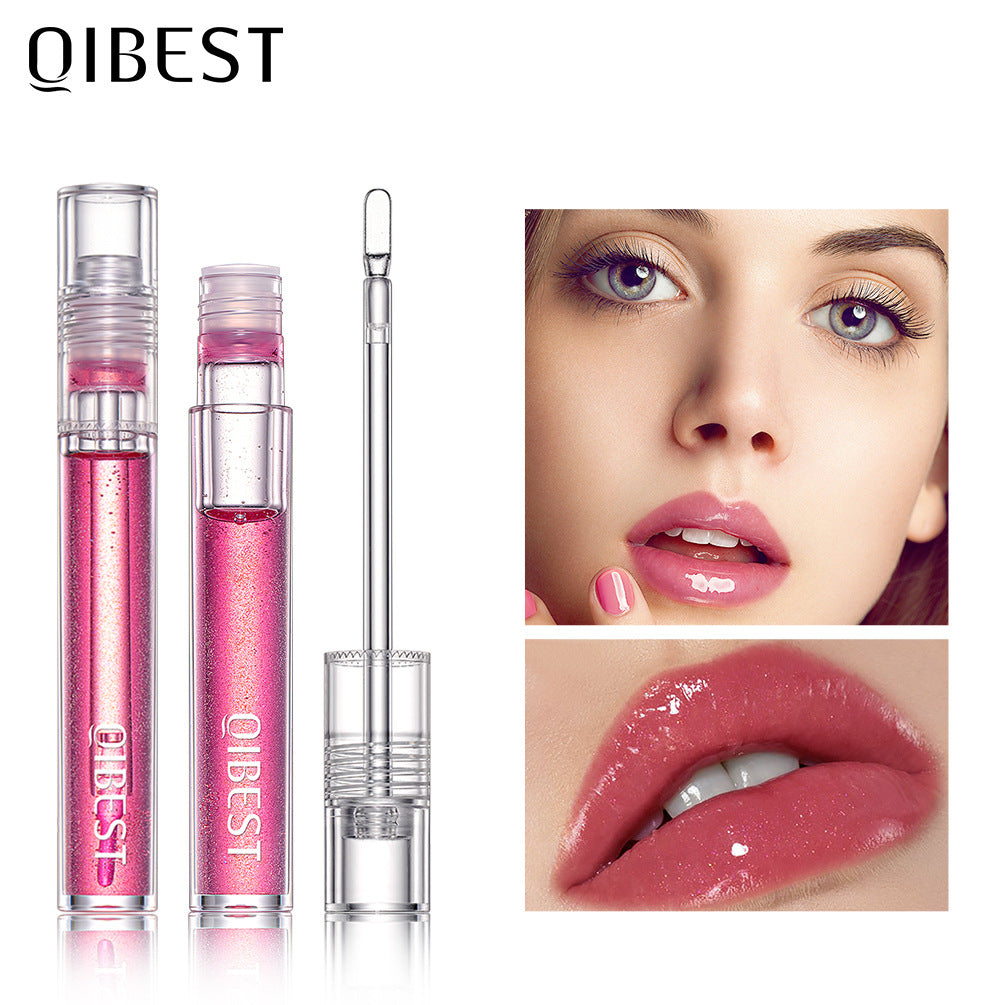 QIBEST Brillo de Labios Agua Ligera - Acabado Transparente Hidratante