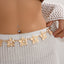 Ocean vacation style starfish waist chain body sexy beach imitation pearl flower body chain - Korvel