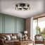 Modern Flush Mount Ceiling Fan with Lights and Remote Control