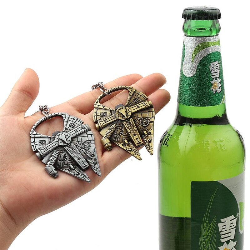 Movie Millennium Falcon Key Chain Cosplay Badge Bottle Opener Fashion Fancy Funny Souvenir Gift Spaceship Key Ring - Korvel