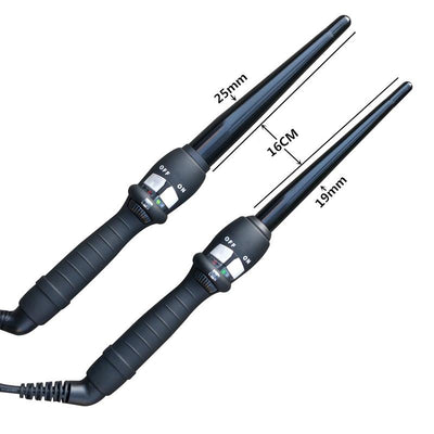 curlers conical curling iron single tube ceramic glaze pear flower cone electric hair curly hair : 110-240 - v - Korvel