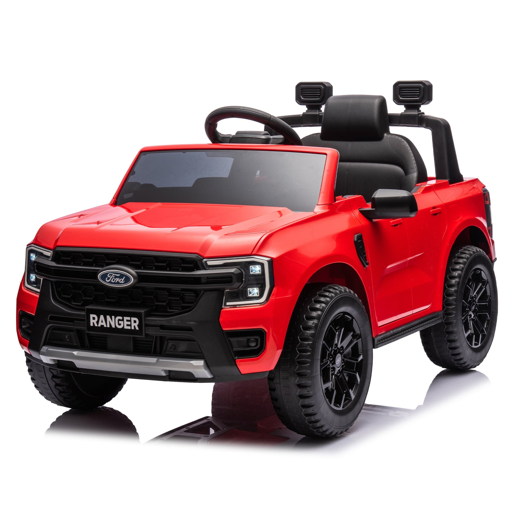 12V children's car remote control, authorized Ford Ranger, 2WD suitable for children aged 3-6. Red - Korvel