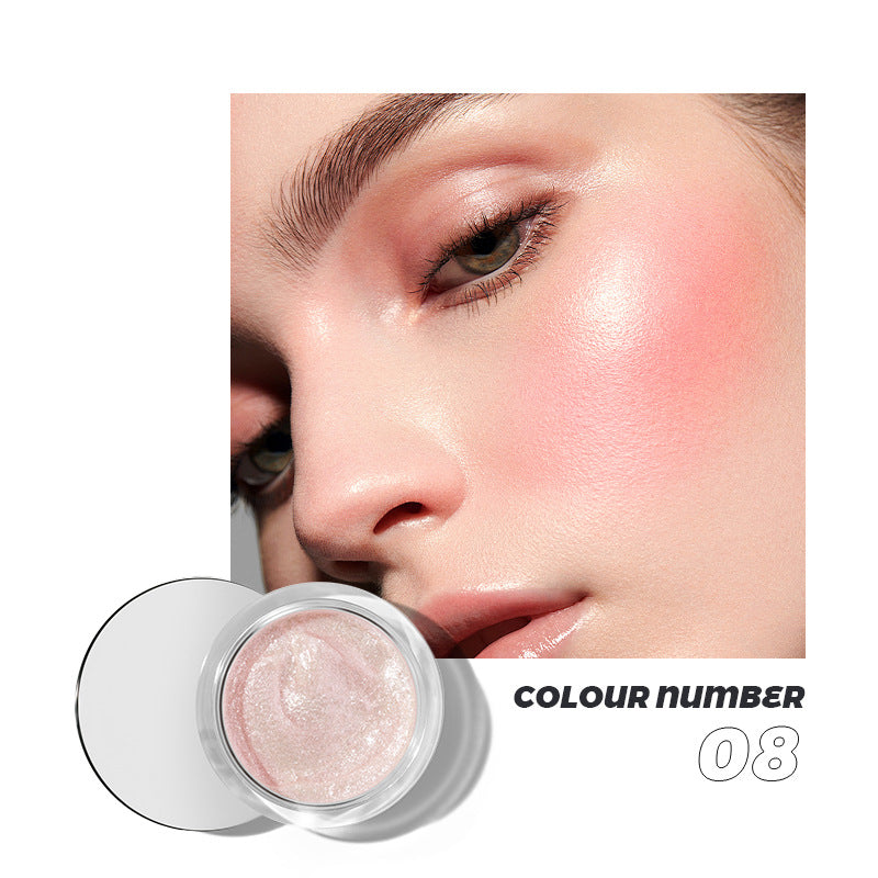 Pudaier 10-color liquid blush eyeshadow brightens lips and cheeks to contour naturally with fine glitter highlights - Korvel