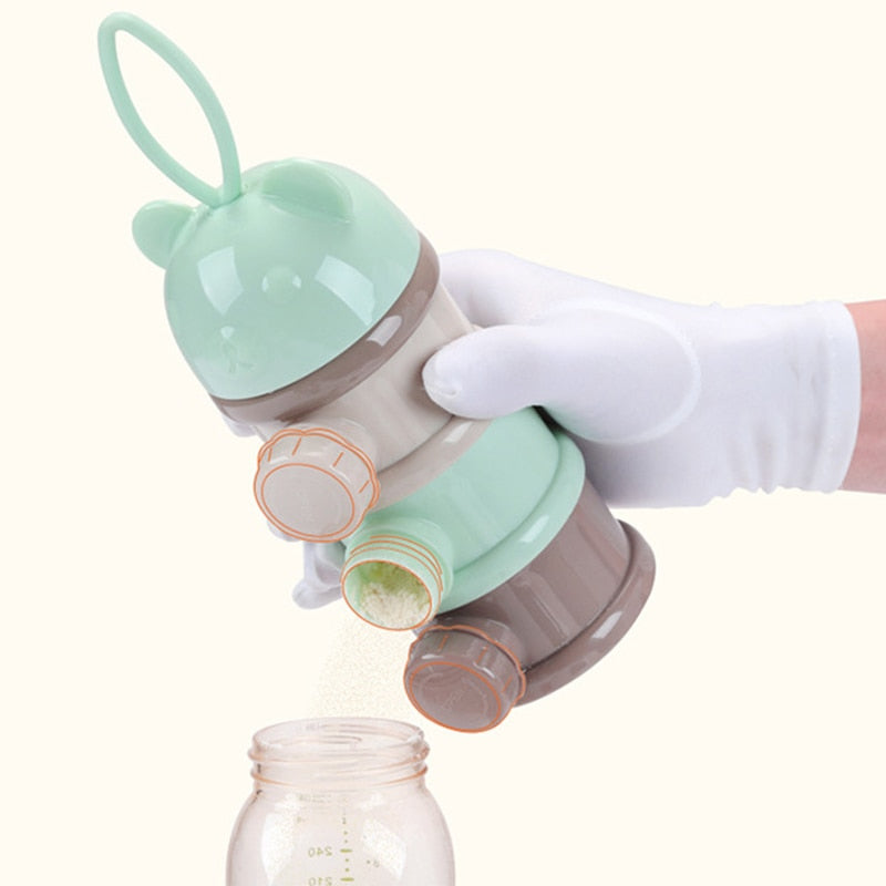 Boîte de rangement portable pour aliments pour bébés Bear Style - 3/4 couches
