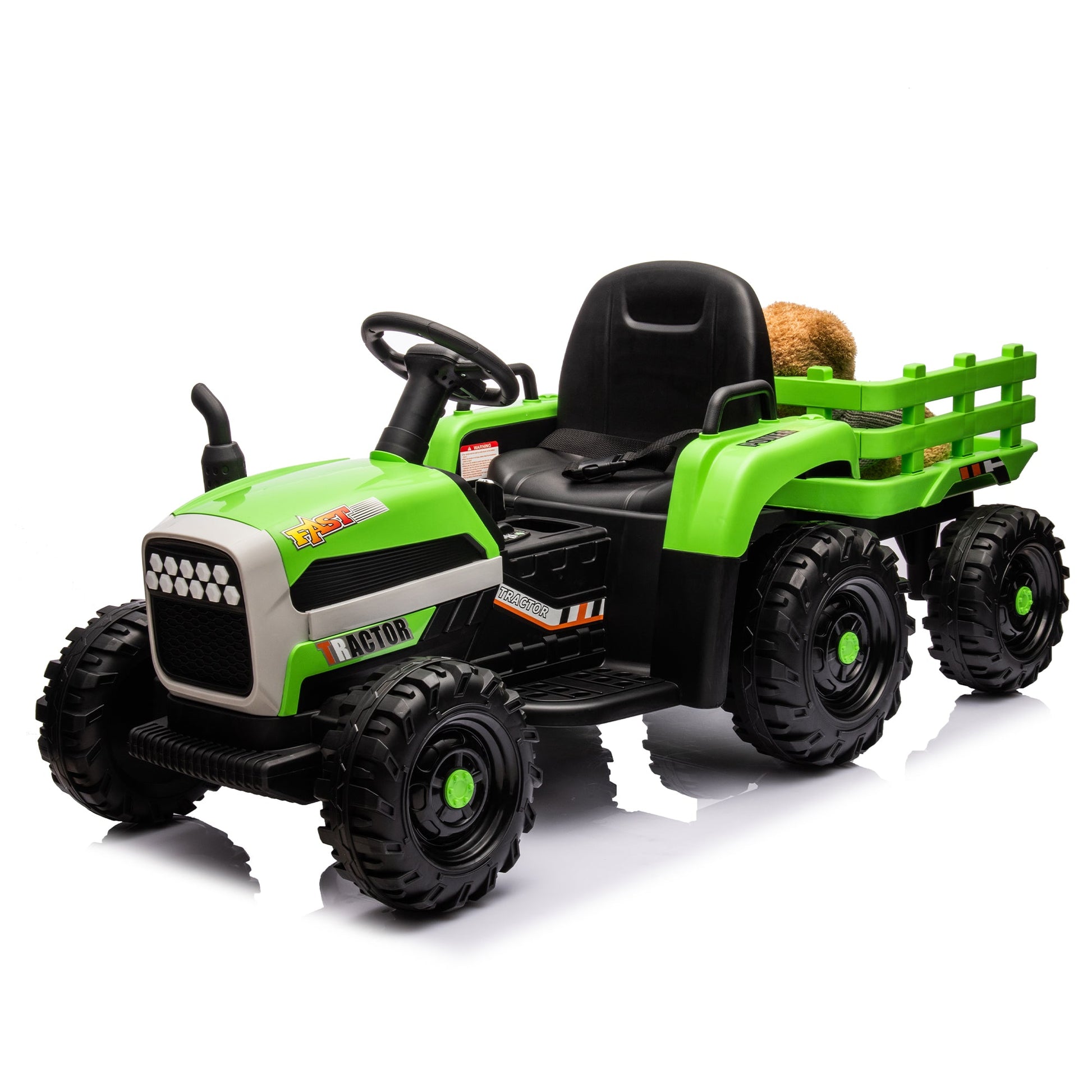 Children's electric tractor toy, powered by 24V battery, 200w * 2 motor 1.86-4.97MPH/remote control three speed adjustable - Korvel