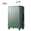 Hardshell Luggage Spinner Suitcase with TSA Lock Lightweight Expandable 24'' (Single Luggage) Green + ABS + 24 Inch - Korvel