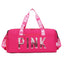 New fitness bag, shoe compartment, dry wet separation bag, sports travel bag, shiny pink letter single shoulder crossbody bag - Korvel