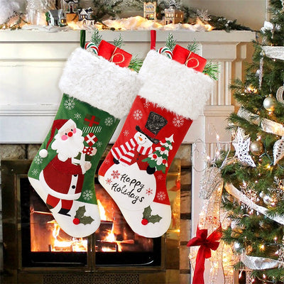 Premium Velvet Christmas Stockings - Festive Decor