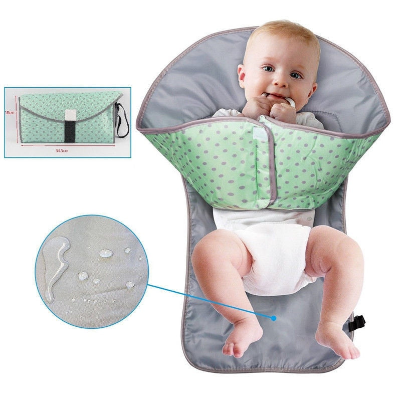 3-in-1 Multifunctional Portable Infant Baby Foldable Urine Mat Waterproof Nappy Bag Diaper Changing Cover Pad Travel Outdoor - Korvel