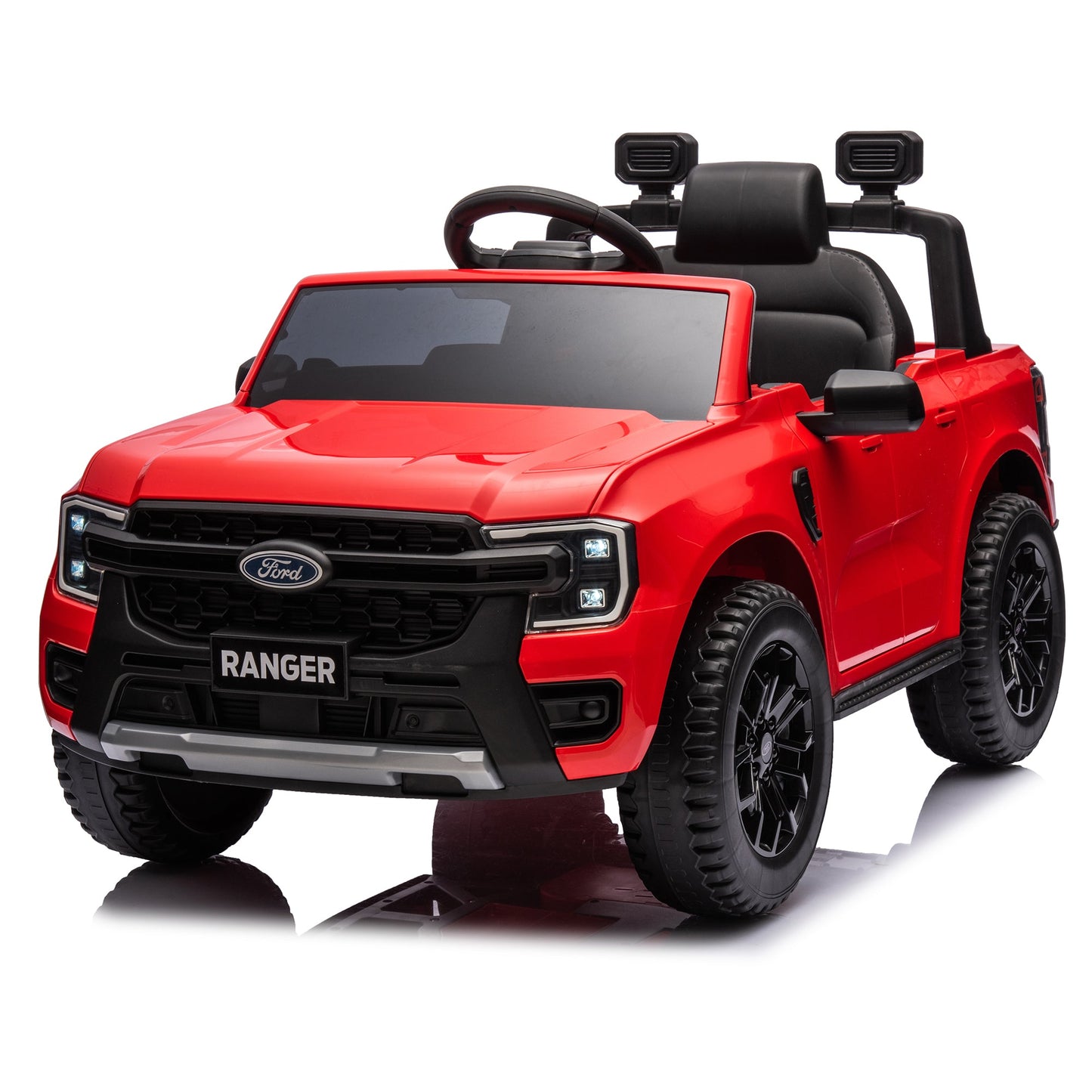 12V children's car remote control, authorized Ford Ranger, 2WD suitable for children aged 3-6. Red - Korvel