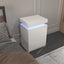 Mesita de Noche Blanca Moderna con 3 Cajones LED