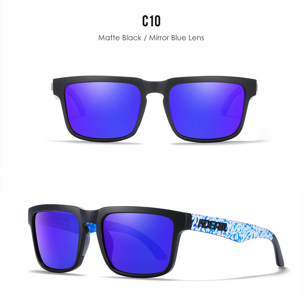 Classic polarized sunglasses for men and women ultra light driving glasses colorful real film sunglasses - Korvel