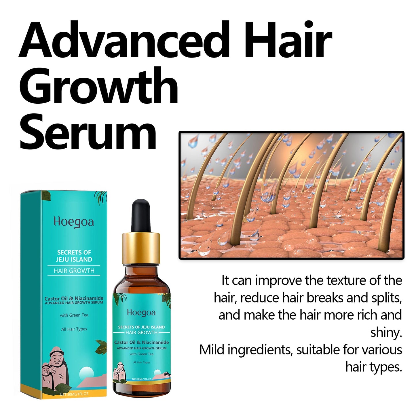 Esencia de Cuidado del Cabello Premium para Cabello Fuerte y Suave