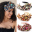 Bandeau à motif floral et feuillage surdimensionné