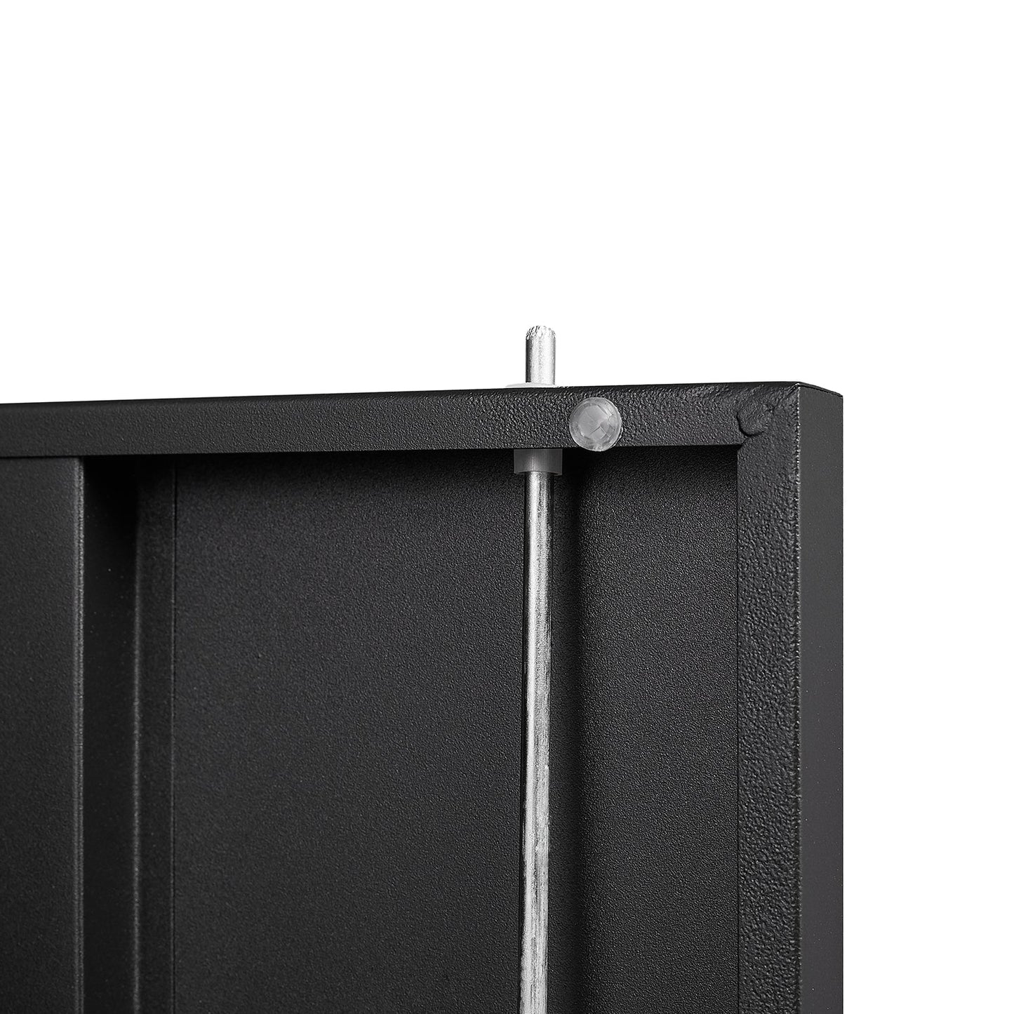 Metal storage cabinet with locked door and adjustable shelf foldable storage cabinet black - Korvel