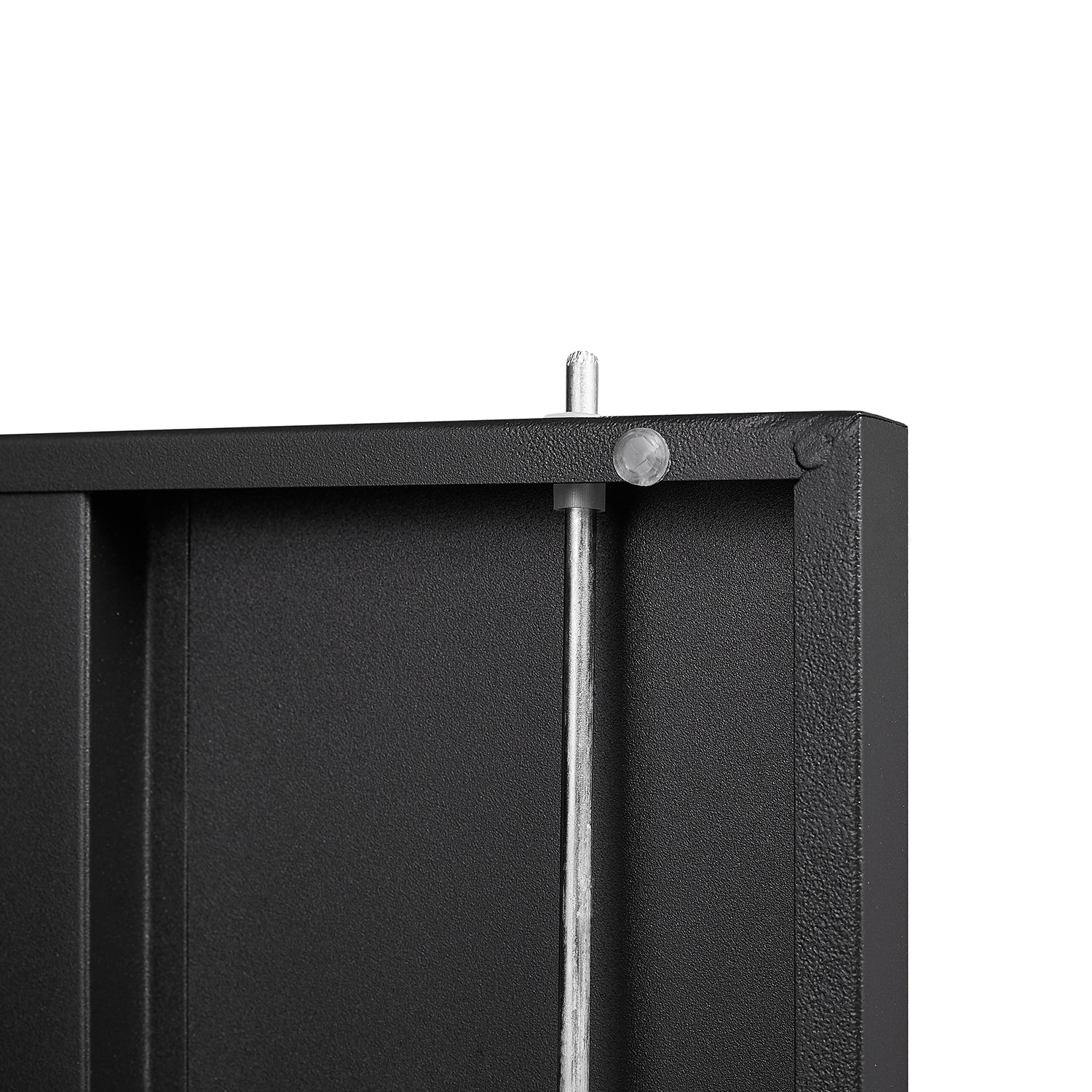 Metal storage cabinet with locked door and adjustable shelf foldable storage cabinet black - Korvel