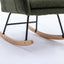 35.5-Inch Soft Teddy Fabric Rocking Chair with Pockets